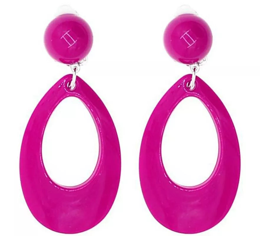 Pendientes de Sevillana Ovalados de 8 cm en varios colores