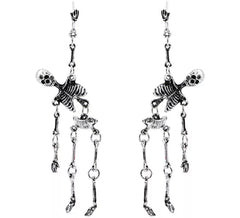 Boucles d'oreilles squelette
