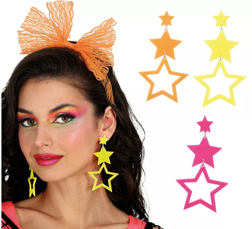 Translation missing: fr.Pendientes Estrellas Neón en colores surtidos