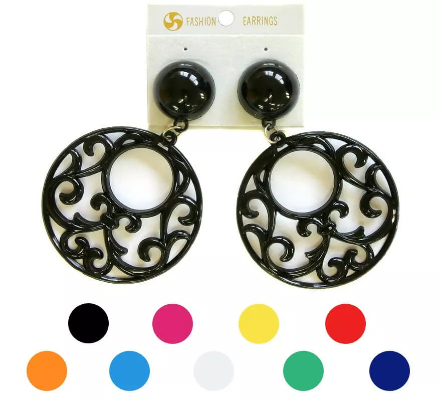 Translation missing: fr.Pendientes Flamenca Circulares con adornos en varios colores