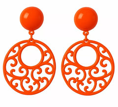 Boucles d´Oreille Flamenco Circulaires ornés plusieurs couleurs