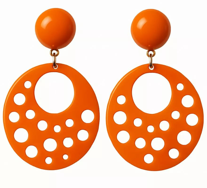 Translation missing: fr.Pendientes Flamenca Circulares con agujeros de 10 cm en varios colores