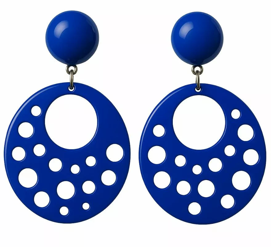 Translation missing: fr.Pendientes Flamenca Circulares con agujeros de 10 cm en varios colores