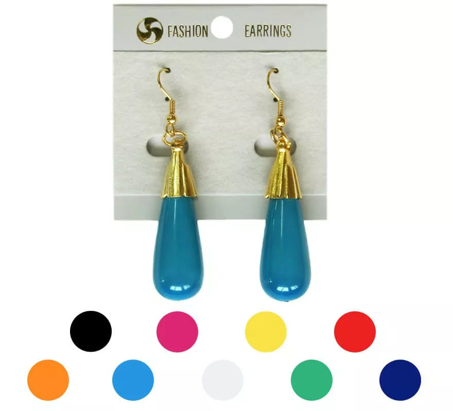 Translation missing: fr.Pendientes Flamenca Lágrima alargada en varios colores