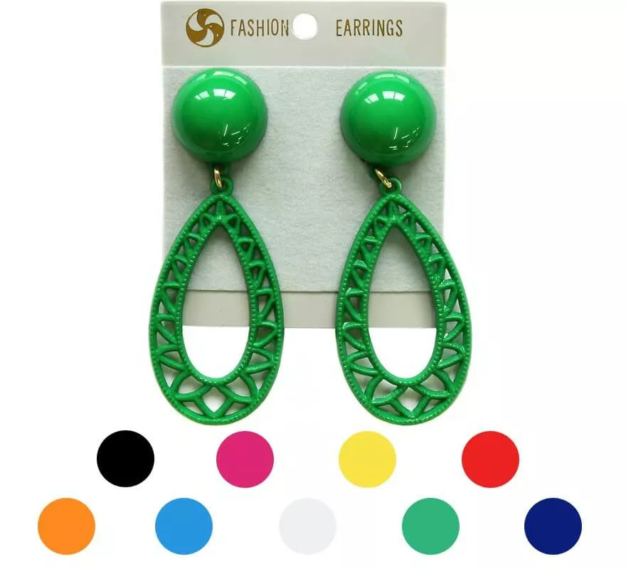 Translation missing: fr.Pendientes Flamenca Lágrima hueca en varios colores