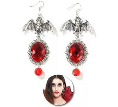 Boucles d'oreilles chauve-souris gothiques