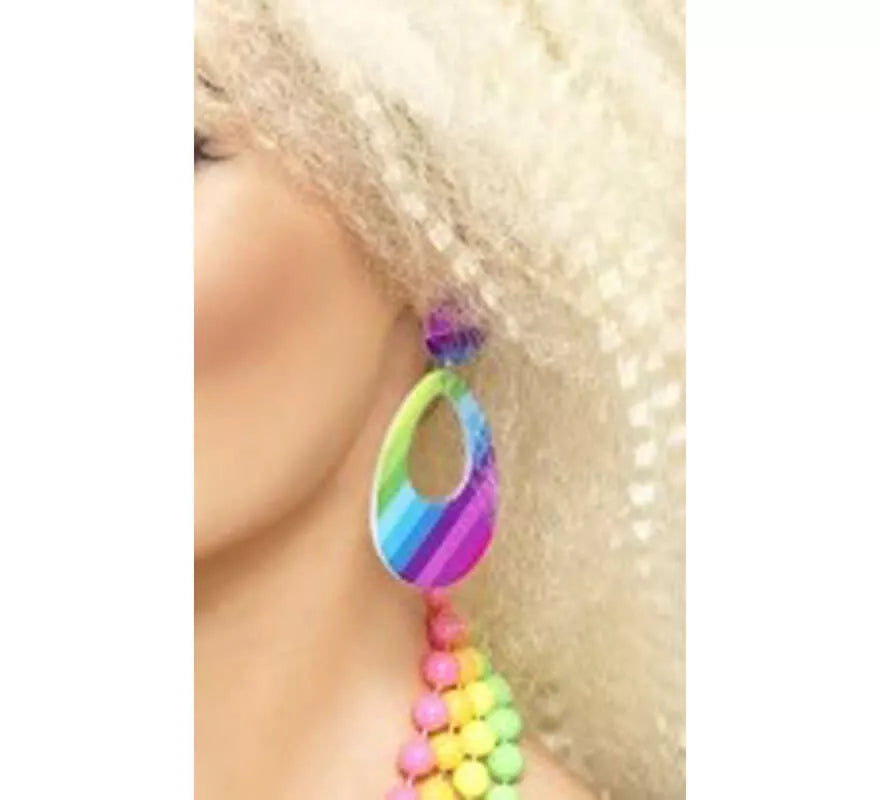 Translation missing: fr.Pendientes Lágrimas Multicolor estilo de los 80 para Mujer