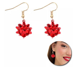 Boucles d'oreilles à nœud floral de Noël 2x2 cm en différentes couleurs