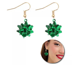 Boucles d'oreilles à nœud floral de Noël 2x2 cm en différentes couleurs