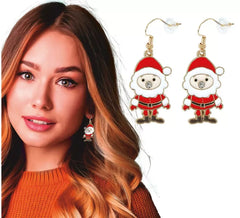 Boucles d'oreilles Père Noël