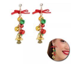 Boucles d'oreilles bouquet de grelots et cloches de Noël 2x6,5 cm