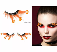 Cils de citrouille orange