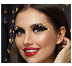 Cils noirs avec étoiles