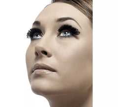 Faux Cils Longs à Plumes Noirs avec Colle incluse
