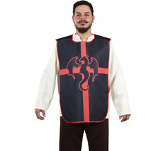 Plastron Dragon Médiéval noir et rouge pour adulte