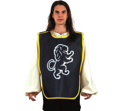 Plastron médiéval lion noir double face adulte