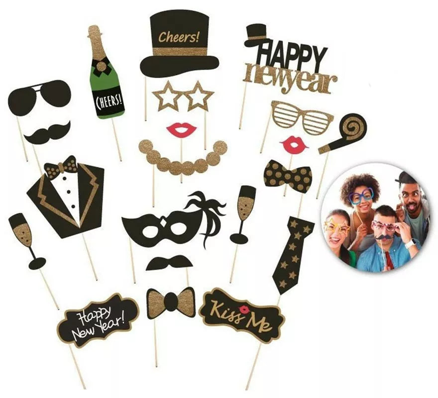 Translation missing: fr.Photocall de Happy New Year de 21 piezas