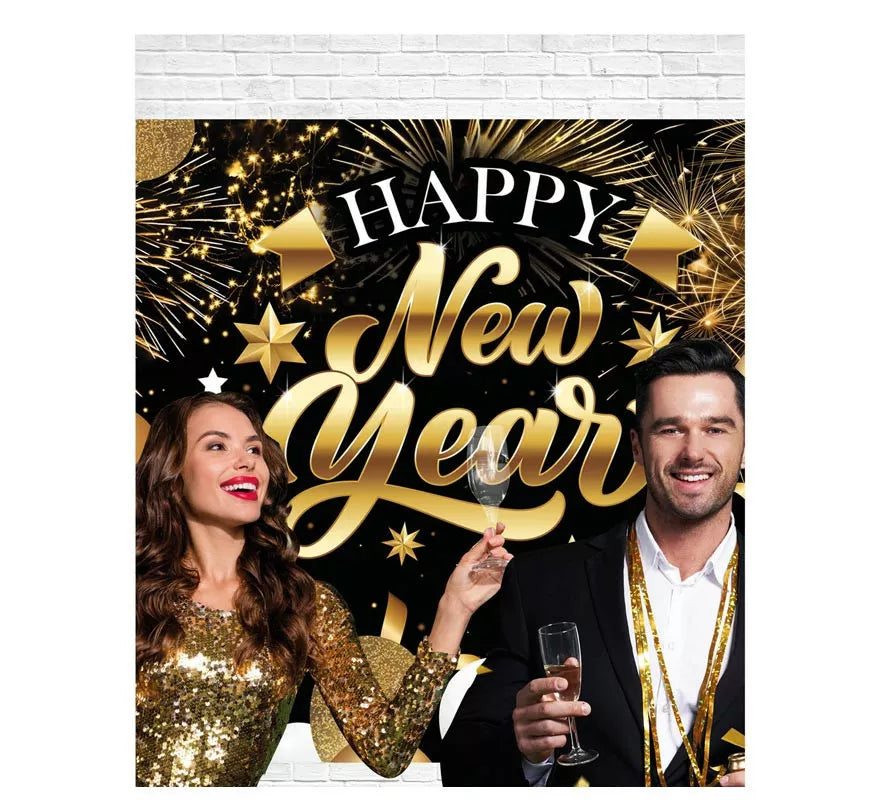 Translation missing: fr.Photocall Happy New Year de 220x150 cm