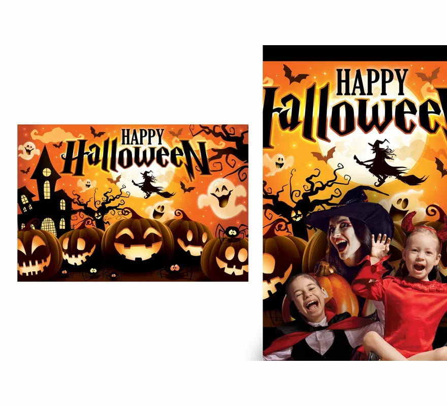 Translation missing: fr.Photocall Party Happy Halloween de tela de 220x150 cm