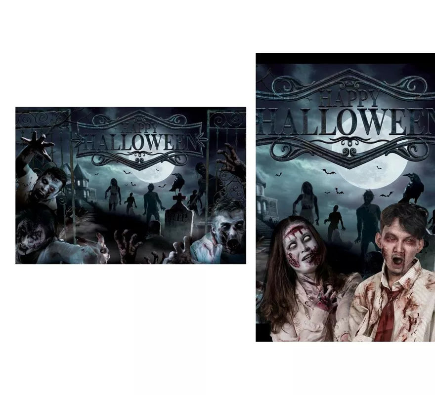Translation missing: fr.Photocall Zombies de tela de 220x150 cm