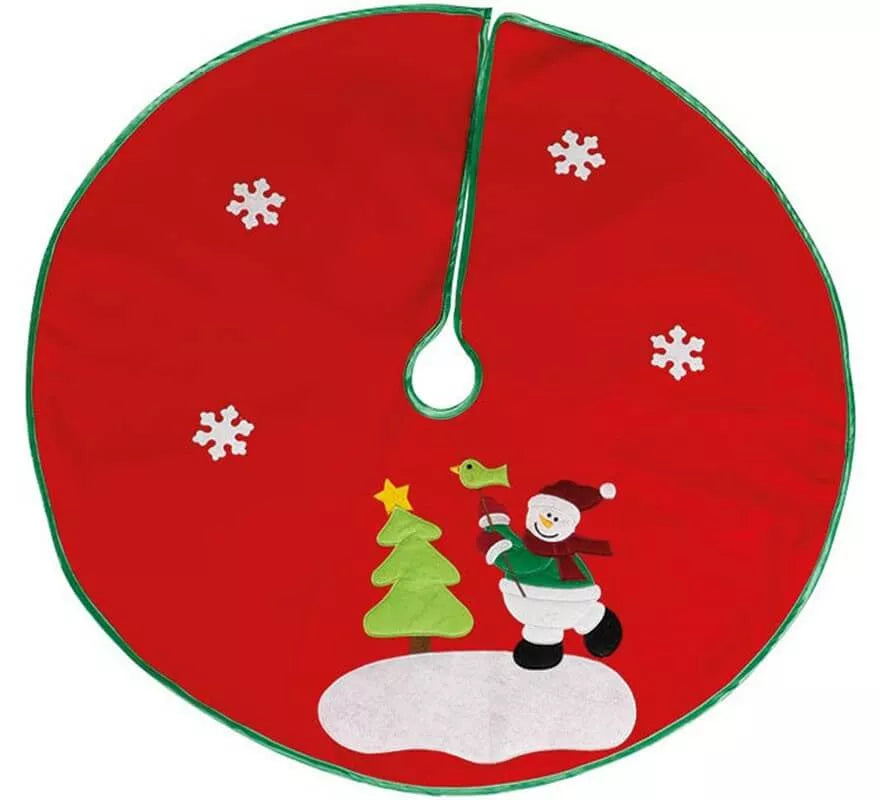 Translation missing: fr.Pie de Árbol Rojo con Hombre en la Nieve 90 cm