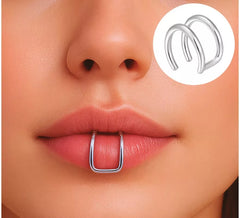 Faux double piercing à la lèvre