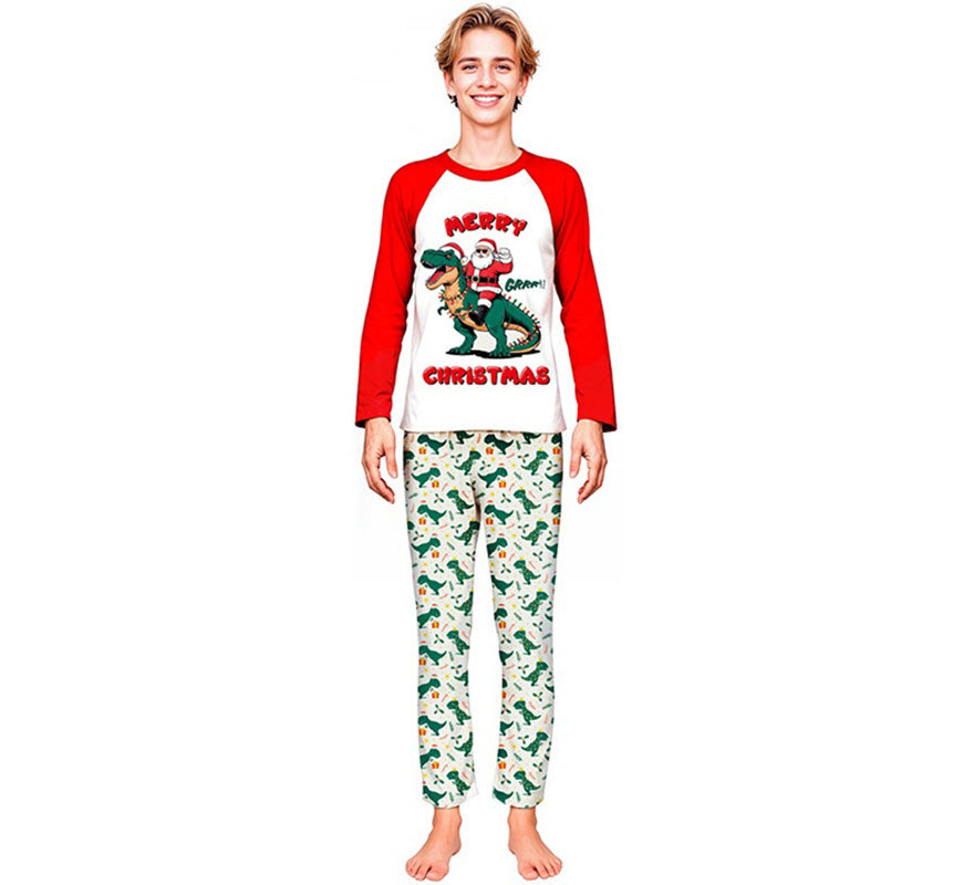 Translation missing: fr.Pijama Navideño de Dino para adultos