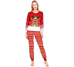 Pyjama de Noël pour adultes avec motif rennes
