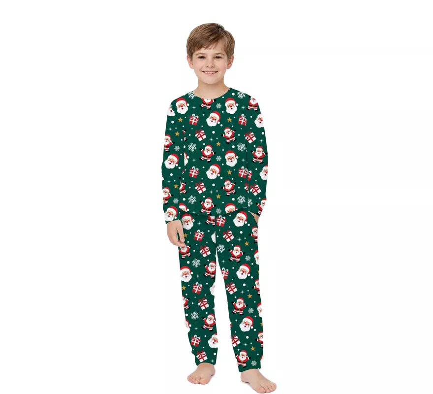 Translation missing: fr.Pijama Navideño verde de 2 Piezas para niños