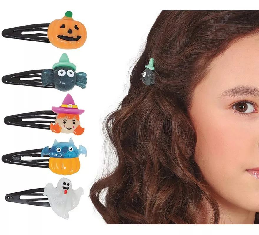 Translation missing: fr.Pinzas para Pelo surtidas de Halloween para niña