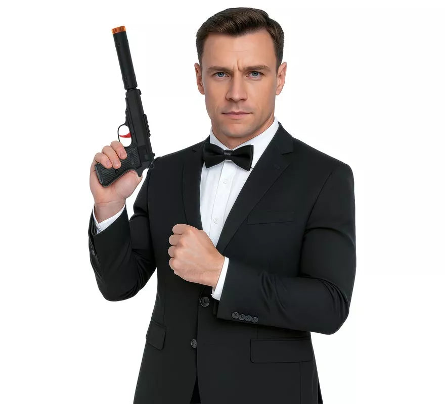 Translation missing: fr.Pistola de Agente Secreto con Silenciador de 29 cm de Plástico
