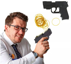 Pistolet à élastiques en plastique de 17 cm