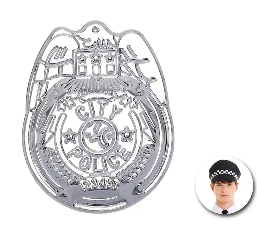 Translation missing: fr.Placa de Policía City Police de metal