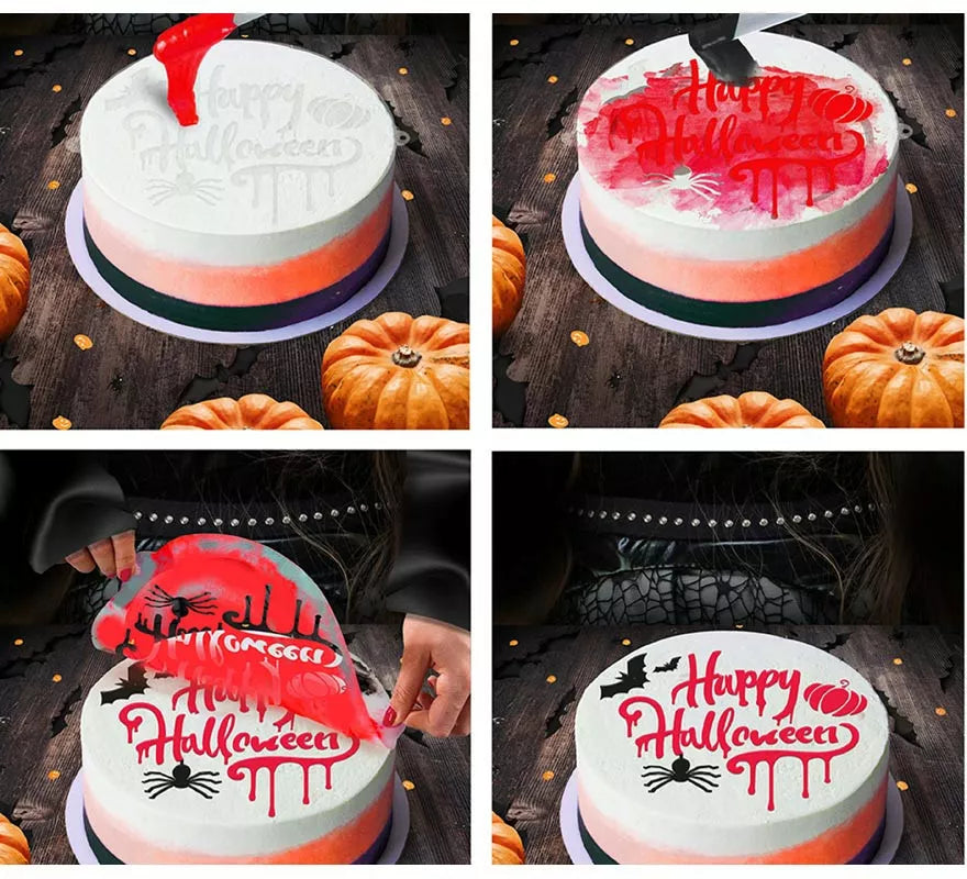 Translation missing: fr.Plantilla de 'Happy Halloween' Decoración Pasteles 25 cm