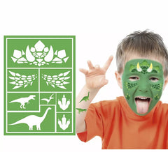 Pochoir de maquillage enfant dinosaure vert 14x20 cm