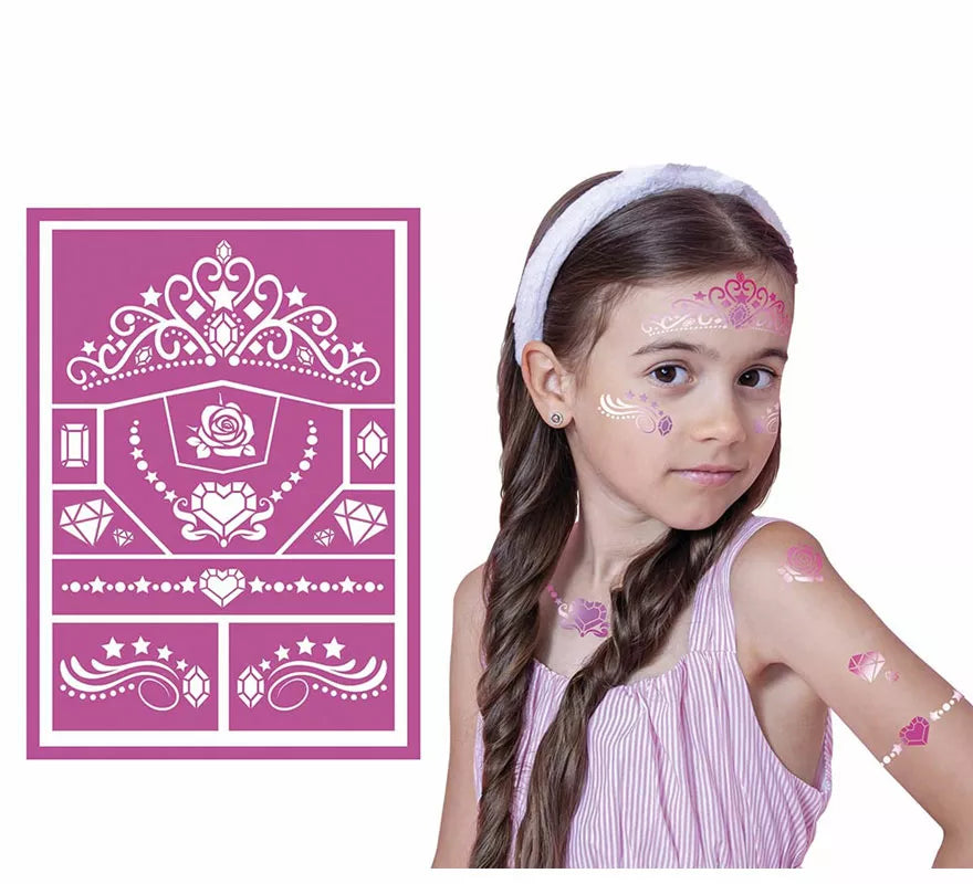 Translation missing: fr.Plantilla de Maquillaje Princesa Infantil Rosa de 14x20 cm