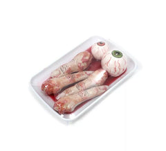 Fausse assiette avec doigts et yeux 12x5,5x19 cm