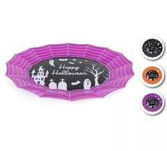 Assiette Halloween de couleurs assorties mesurant 34x25,5x3 cm