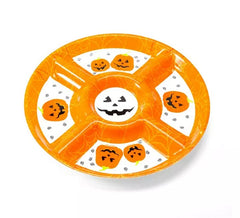Assiette à collation citrouille d'Halloween