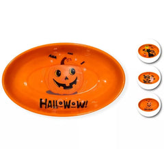 Assiettes Halloween en modèles assortis de 23x14x4,5 cm