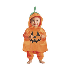 Poncho citrouille pour bébé