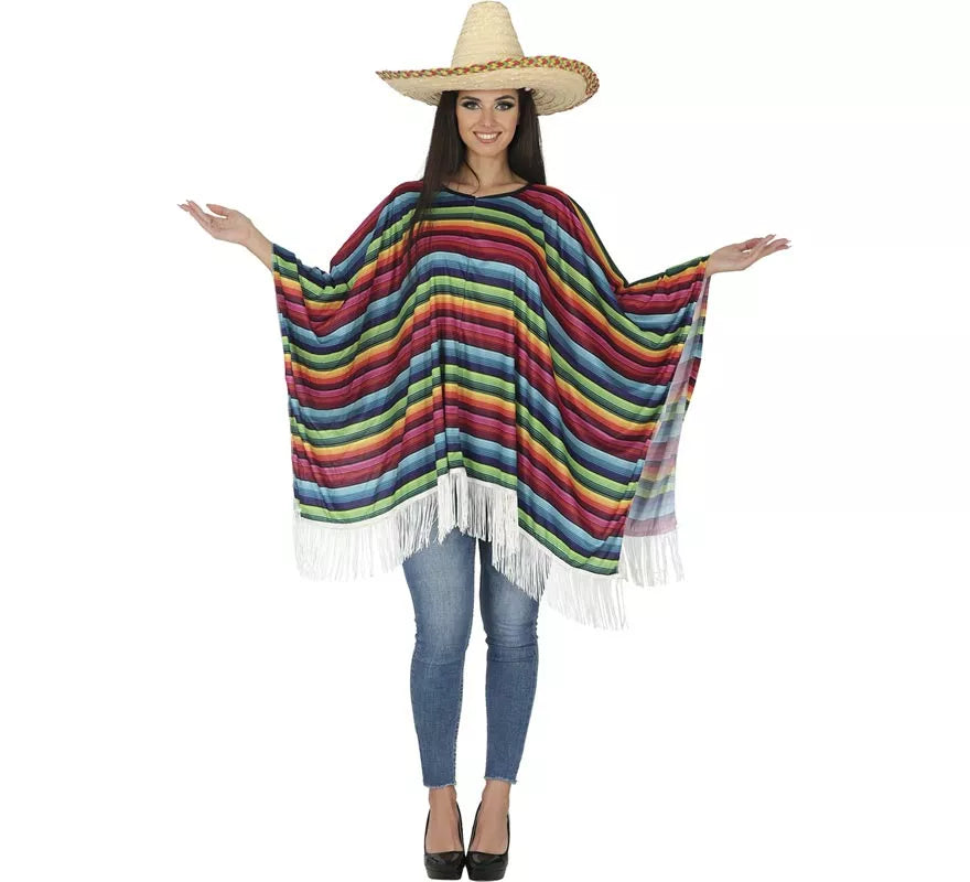 Translation missing: fr.Poncho de Mexicano Multicolor para adulto