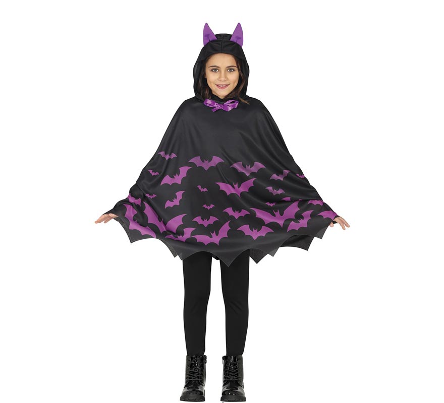Translation missing: fr.Poncho Murciélago morado para niños