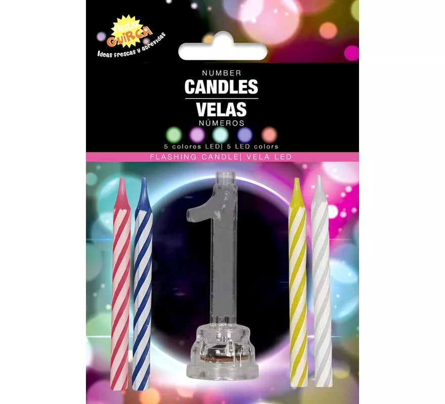 Translation missing: fr.Portavela Led Nº 1 con 4 Velas, de 13 cm