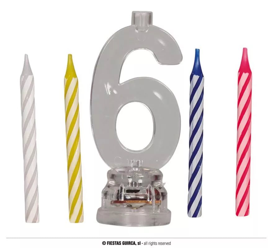 Translation missing: fr.Portavela Led Nº 6 con 4 Velas, de 13 cm