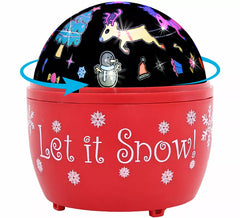 Projecteur LED rotatif décoré pour Noël 11,5 x 11,5 x 13 cm