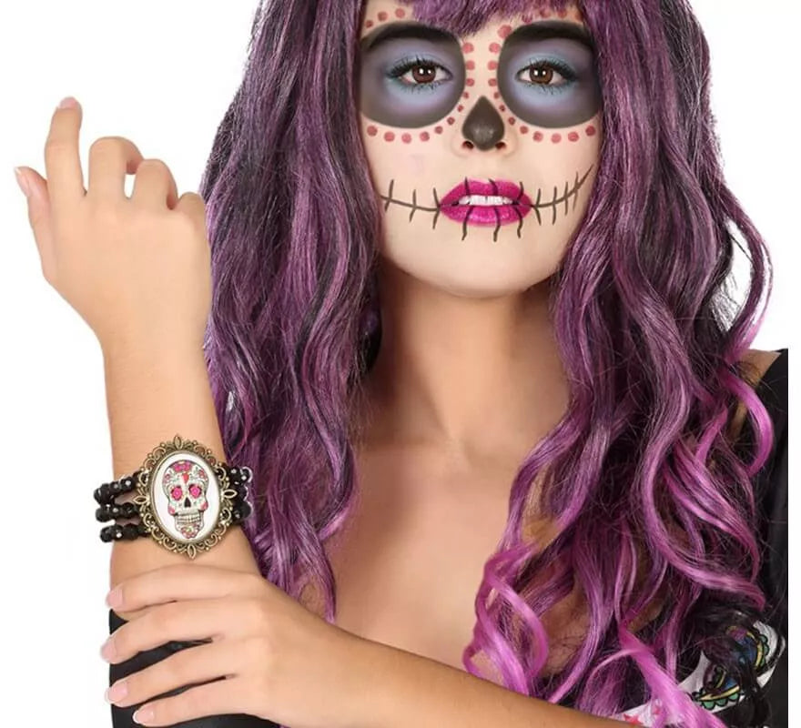 Translation missing: fr.Pulsera Ancha del Día de los Muertos