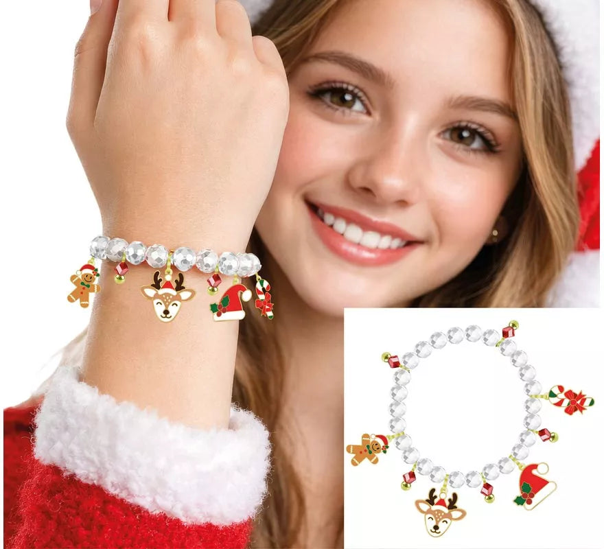 Translation missing: fr.Pulsera blanca con Colgantes Navideños