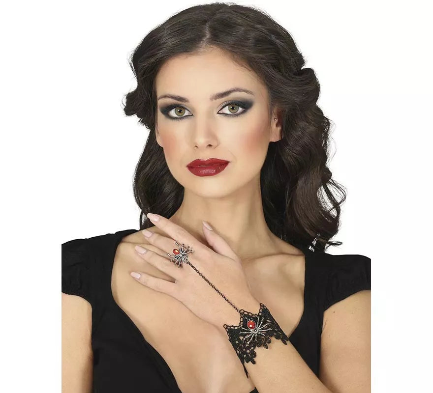 Translation missing: fr.Pulsera Bordada y Anillo Araña