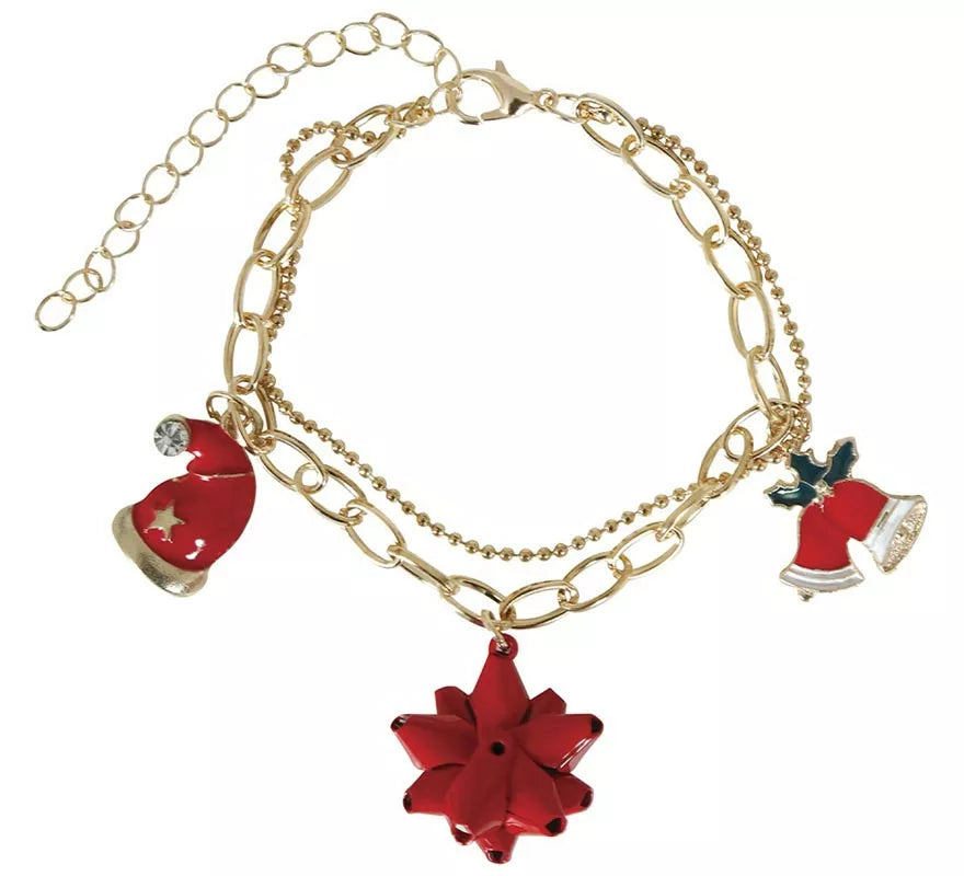 Translation missing: fr.Pulsera Campana, Gorro y Lazo Floral de Navidad